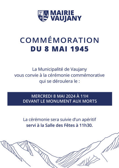 Invitation cérémonie du 8 mai 1945